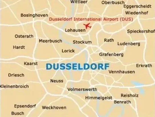 Karte von Düsseldorf